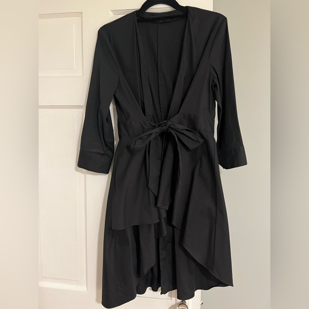 Zara tie front poplin style shirt